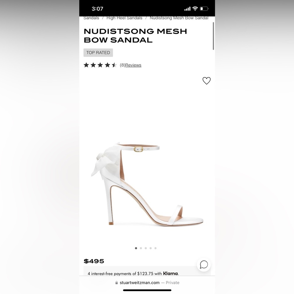 Stuart Weitzman NUDISTSONG MESH
BOW SANDAL